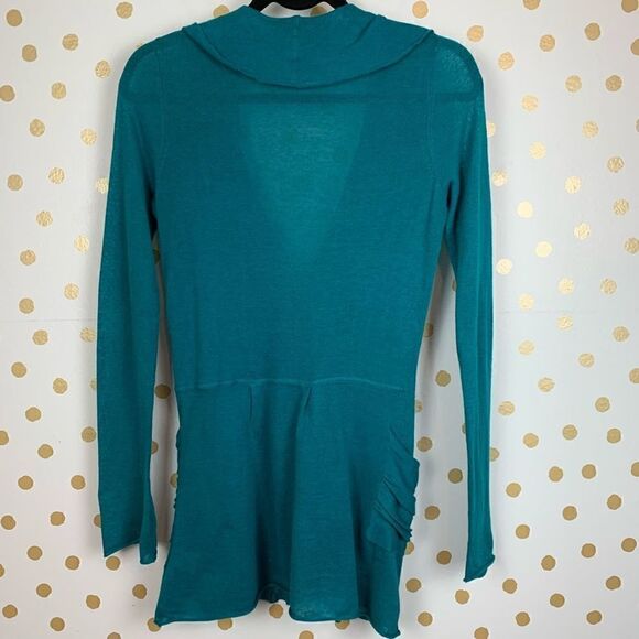 anthropologie Sparrow Teal Promenade Cardigan XS - Picture 5 of 5